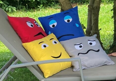 Coussins représentants des éomitions